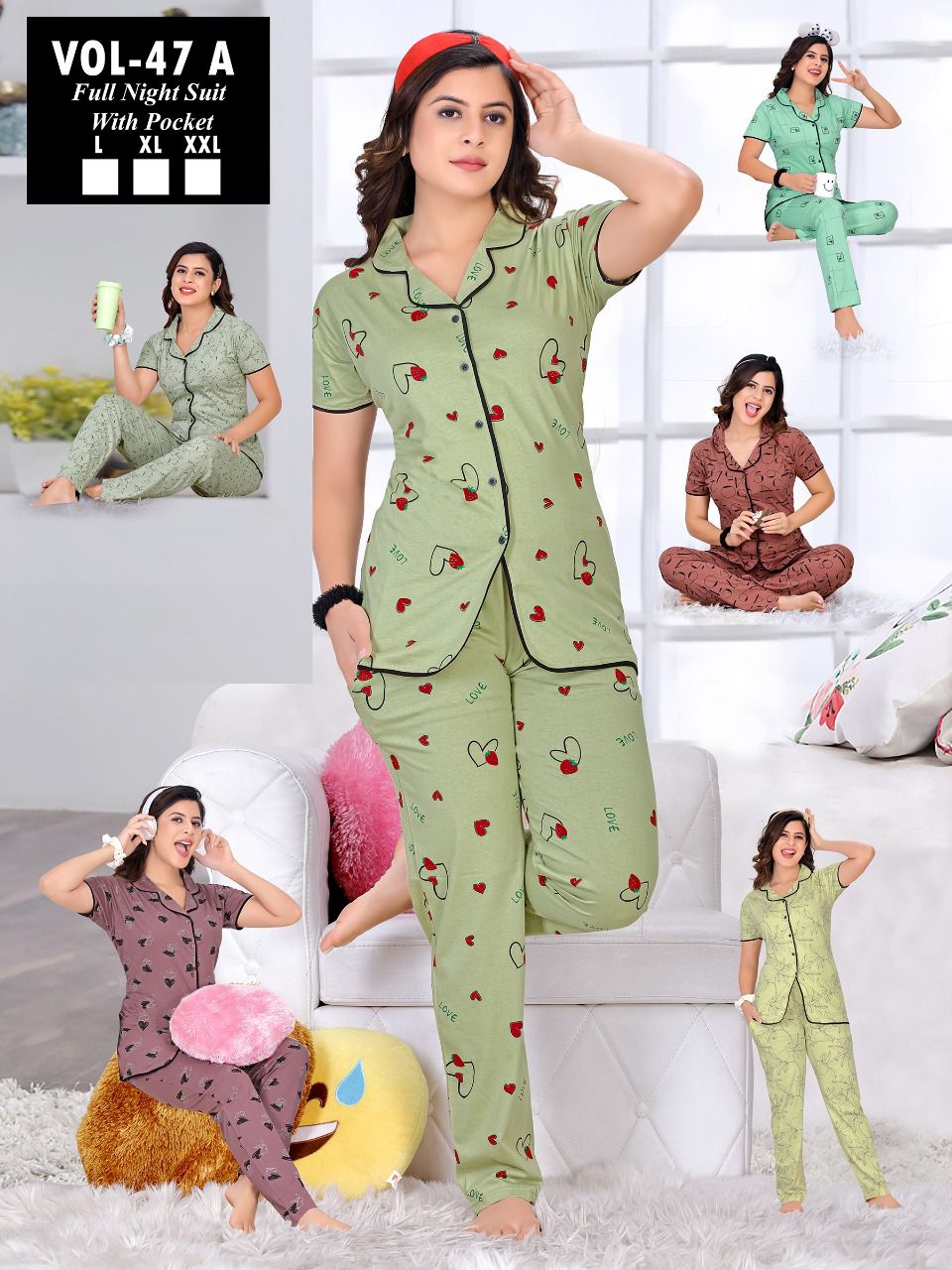 Ft C Ns 47 Shinker Daily Wear Hosiery Wholesale Night Suits Collection